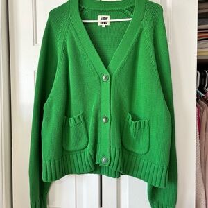 Slow Love - The Staple Cardigan - Kelly Green